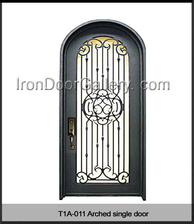 Arched entry iron door