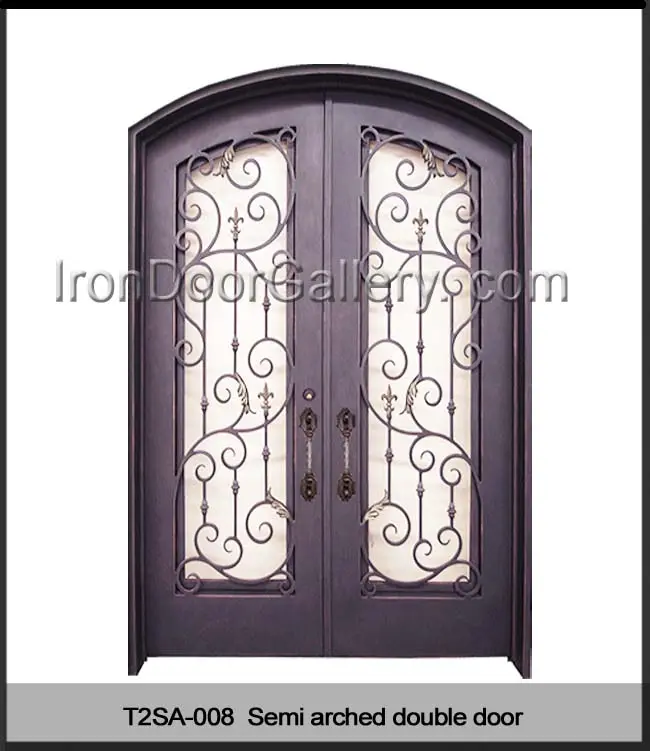 Wrought iron entry door