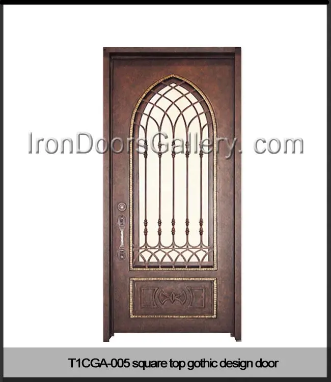 Entry iron door gothic design
